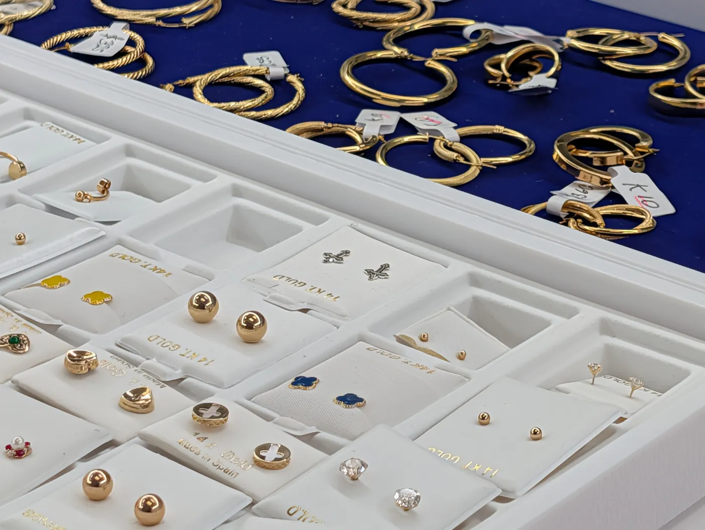Gold Studs & Earrings Collection